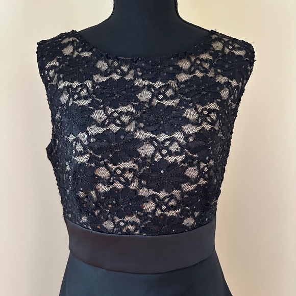 *CONNECTED APPAREL* Black x Tan Sleeveless Formal Dress NWT Size 8 - Picture 2 of 8